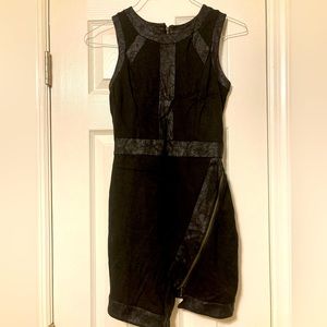 Gianni Bini black mini dress with zippers size 3